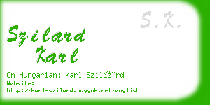 szilard karl business card